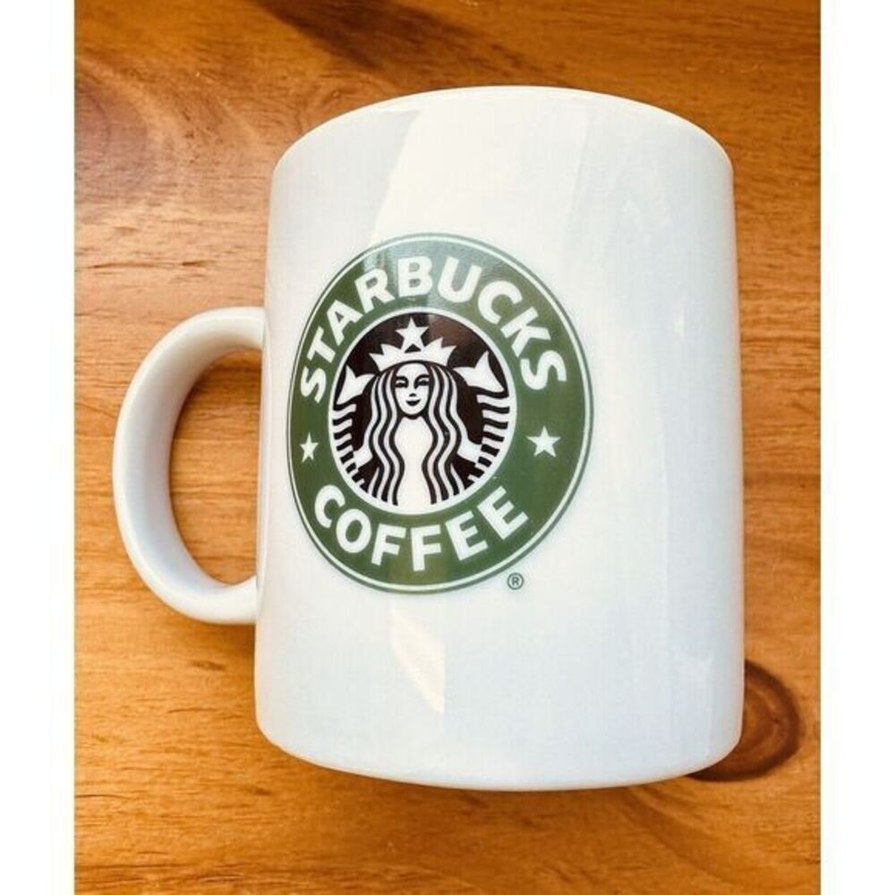 Starbucks‎ Coffee Co.  1999 Large Green Logo Large White Coffee Cup Mug 15oz - Picture 2 of 10
